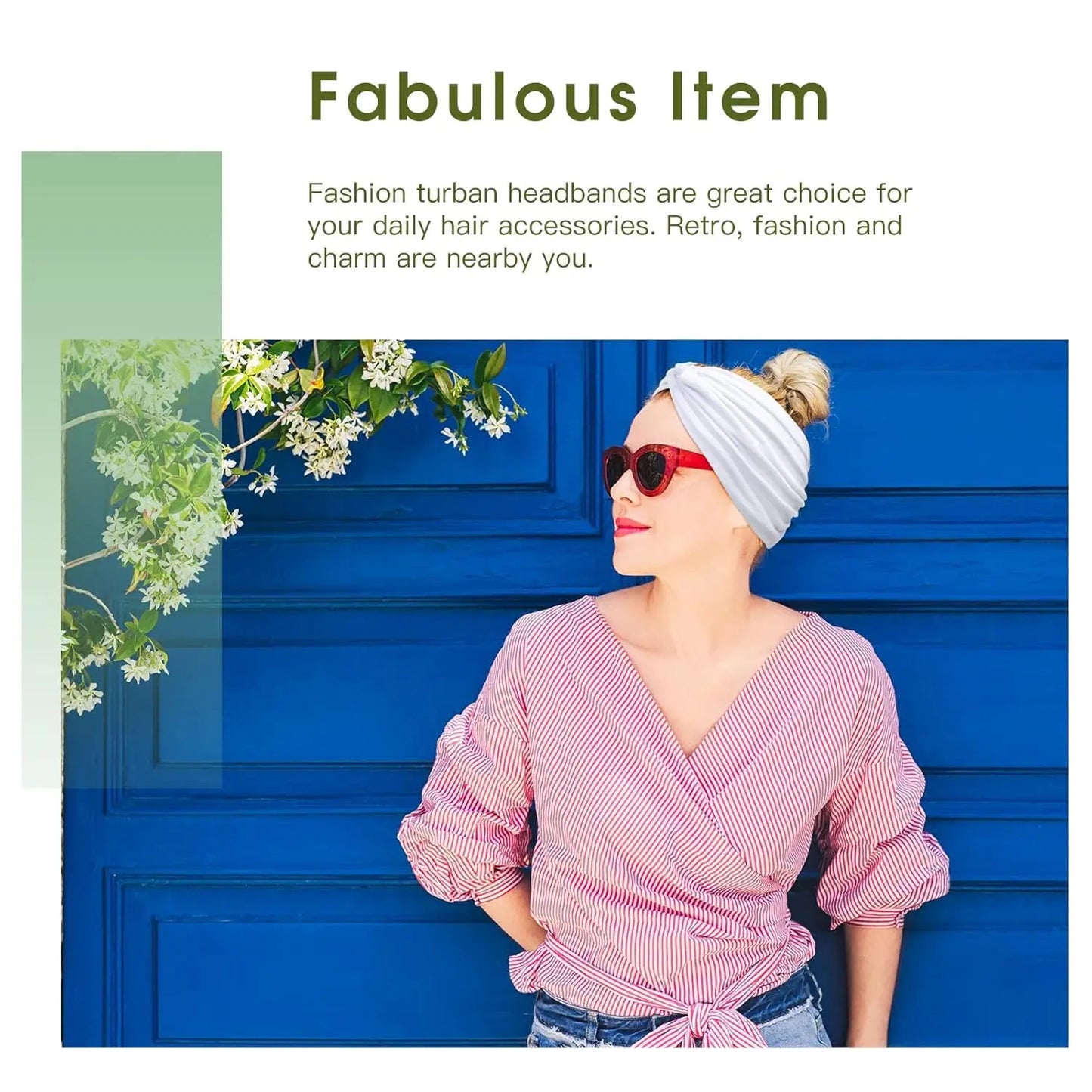 CUBIDUPI 6-Piece Bohemian Wide Headband Set – Breathable Yoga Sweatbands for Women, Ideal for Running and Fitness Activities