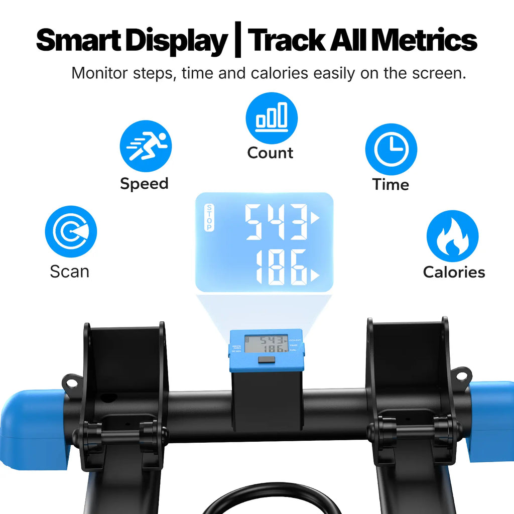 Merach 3-In-1 Mini Stair Stepper with Knee Guard Cushion Pedals, 12-Inch Step Height, 330 lbs Weight Capacity, Indoor Home Exercise Equipment with Resistance Bands