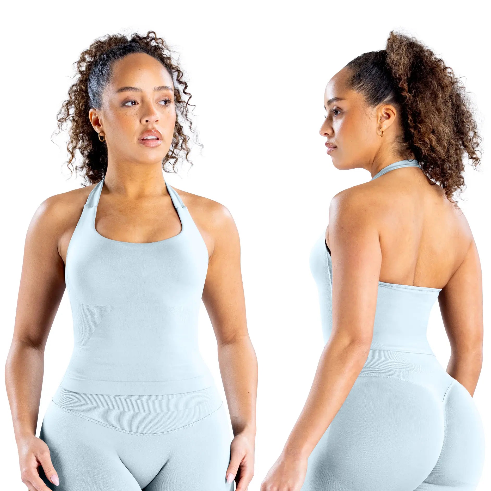 DEEFY Seamless Halter Top for Women - Activewear and Fitness Gymwear for Yoga, Pilates, and Outdoor Activities