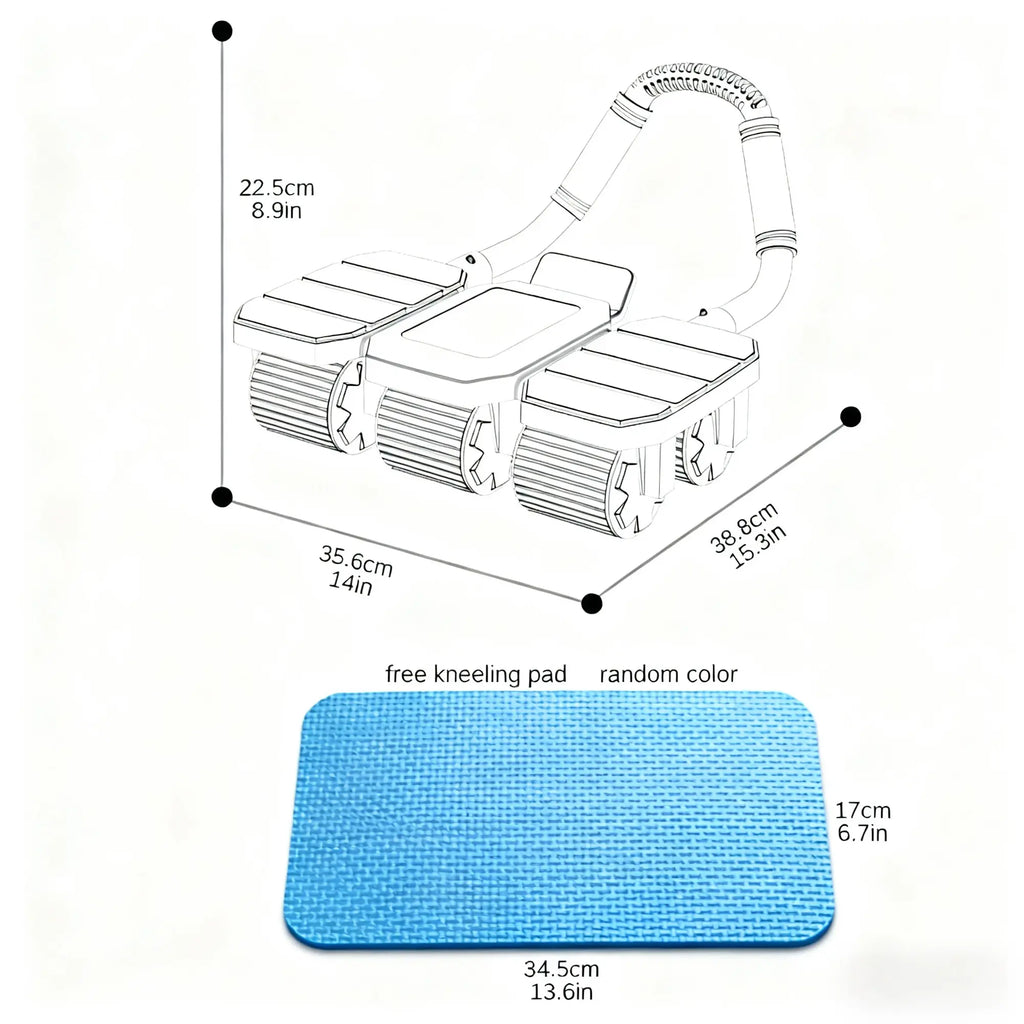 Automatic Rebound Abdominal Wheel Roller with 6-Wheel Design for Core Workouts and Home Gym Fitness