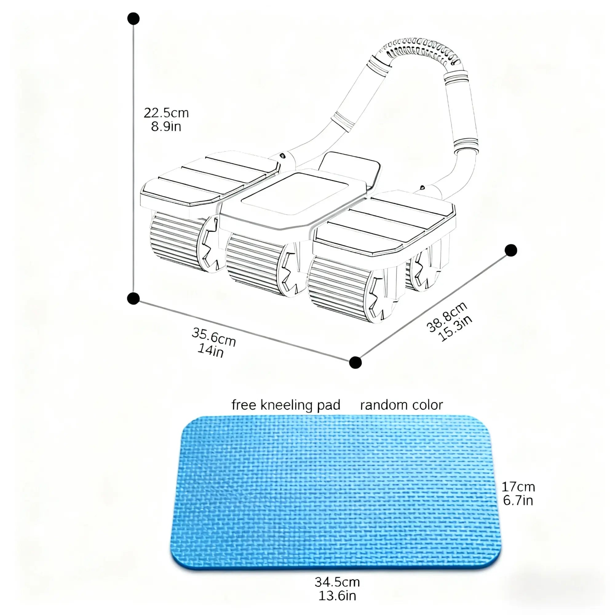 Automatic Rebound Abdominal Wheel Roller with 6-Wheel Design for Core Workouts and Home Gym Fitness