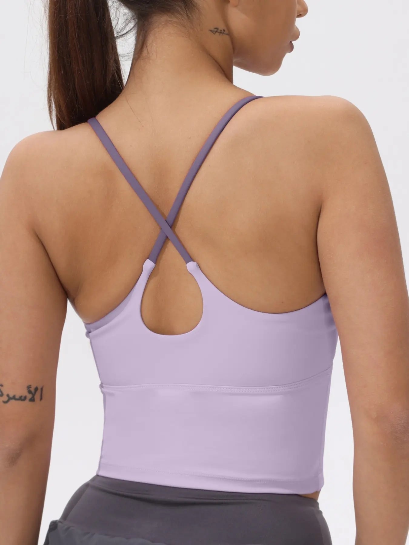 Women's Colorblock Stretchy Sports Tank Top with Fixed Cups - Cropped Activewear for Workout and Yoga