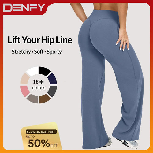 DENFY Softmotion Women's Straight Leg Fitness Leggings with 31" Inseam for Gym, Yoga, and Outdoor Activities