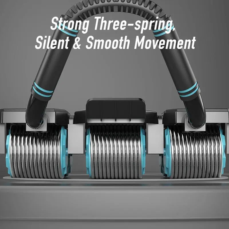 Automatic Rebound Abdominal Wheel Roller with 6-Wheel Design for Core Workouts and Home Gym Fitness