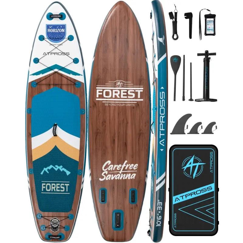 Pro 10'6" x 33" Extra Wide Stand-Up Paddleboard, 400 lbs Capacity, Anti-Slip EVA Surface, Compact Portable Accessories Kit, Stable Watercraft for Beginners and Yoga Enthusiasts