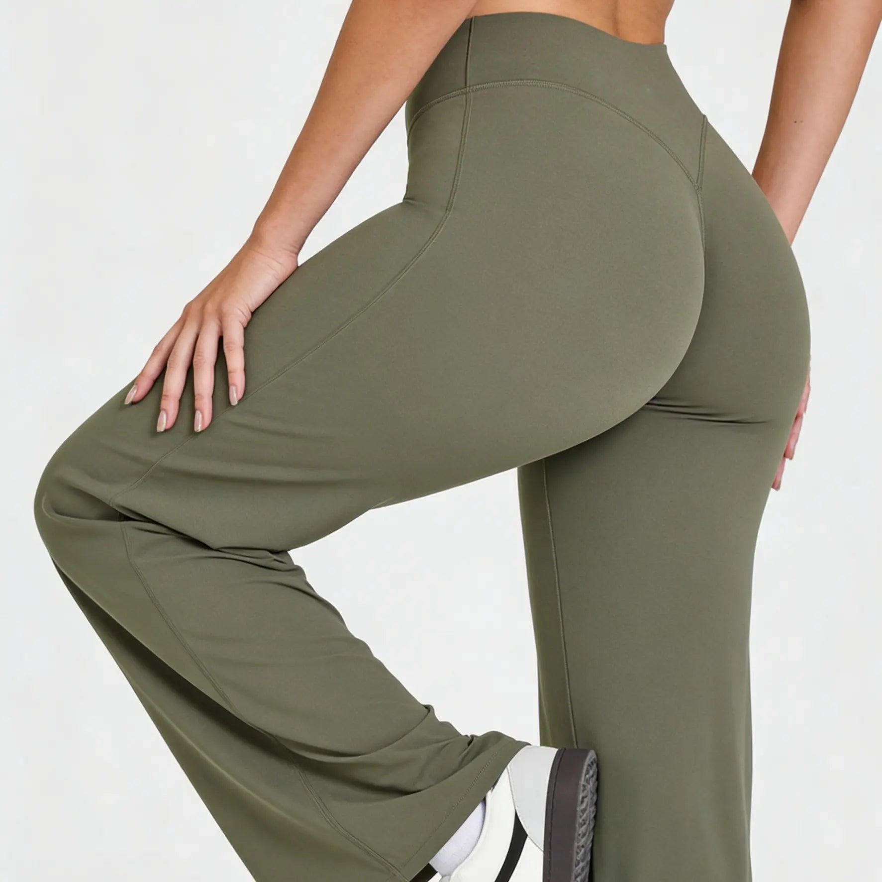 DENFY Softmotion Women's Straight Leg Fitness Leggings with 31" Inseam for Gym, Yoga, and Outdoor Activities