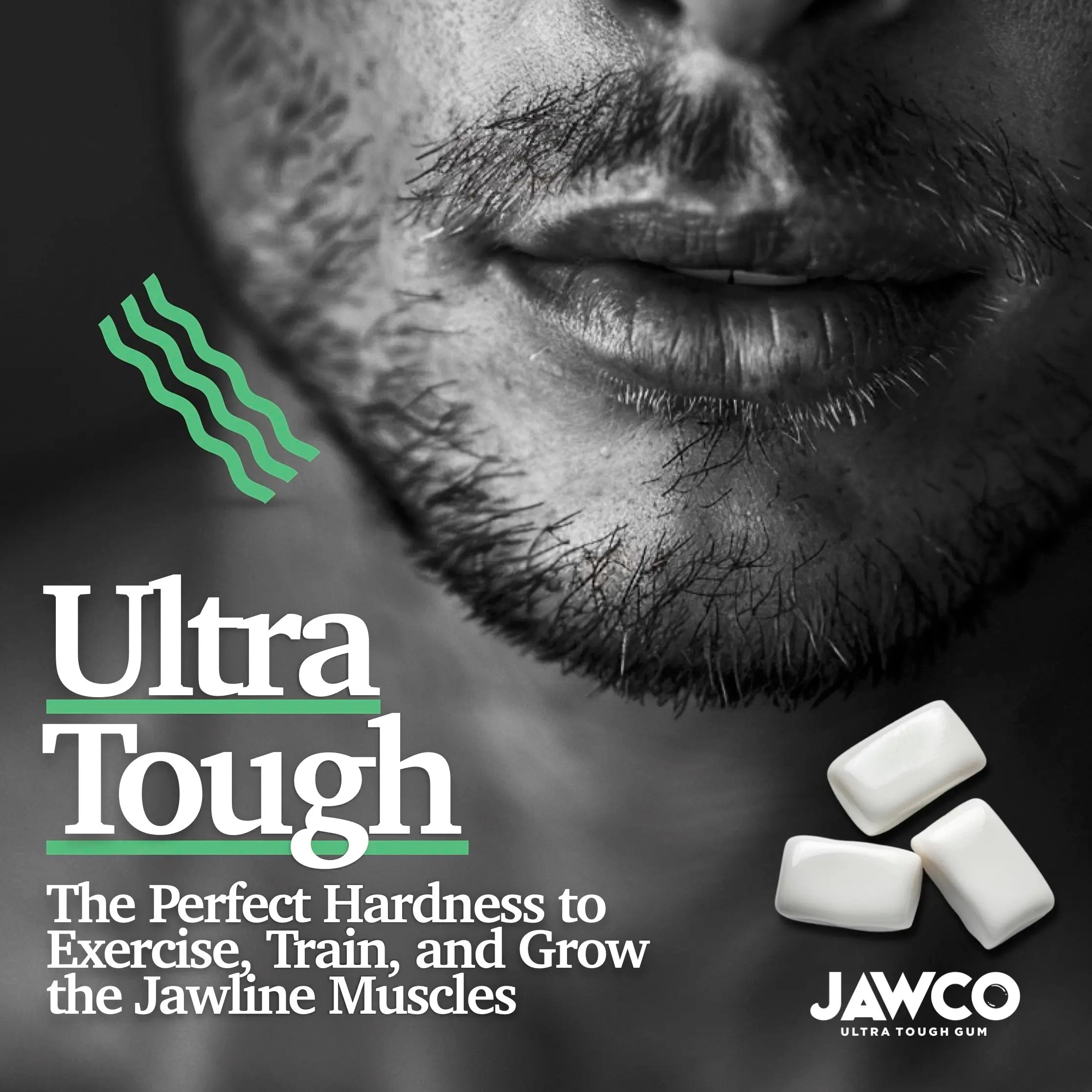 JAWCO Ultra-Durable Jawline Chewing Gum | Enhance Jawline Definition | 15X Strength | Mint Flavor Facial Fitness Gum (35 Pieces)
