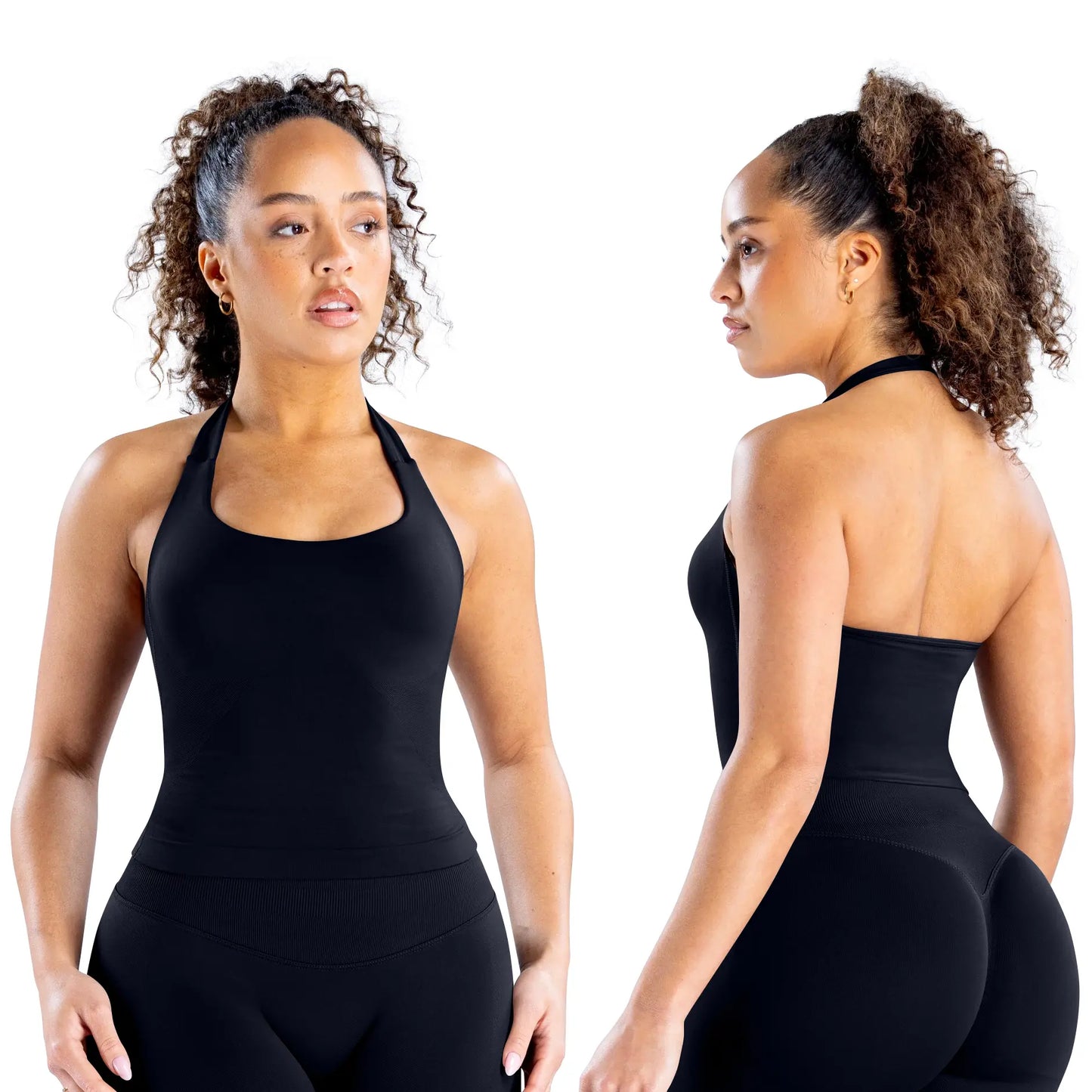 DEEFY Seamless Halter Top for Women - Activewear and Fitness Gymwear for Yoga, Pilates, and Outdoor Activities
