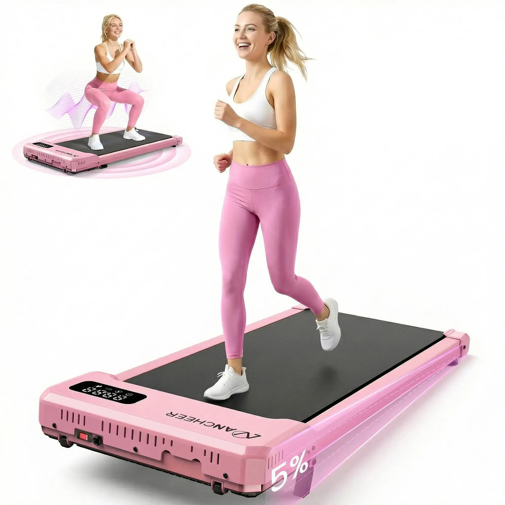 Compact Under-Desk Treadmill with Incline and Vibration Massage Plate - 2.5HP Portable Fitness Machine for Home and Office, Remote Control and LED Display Included
