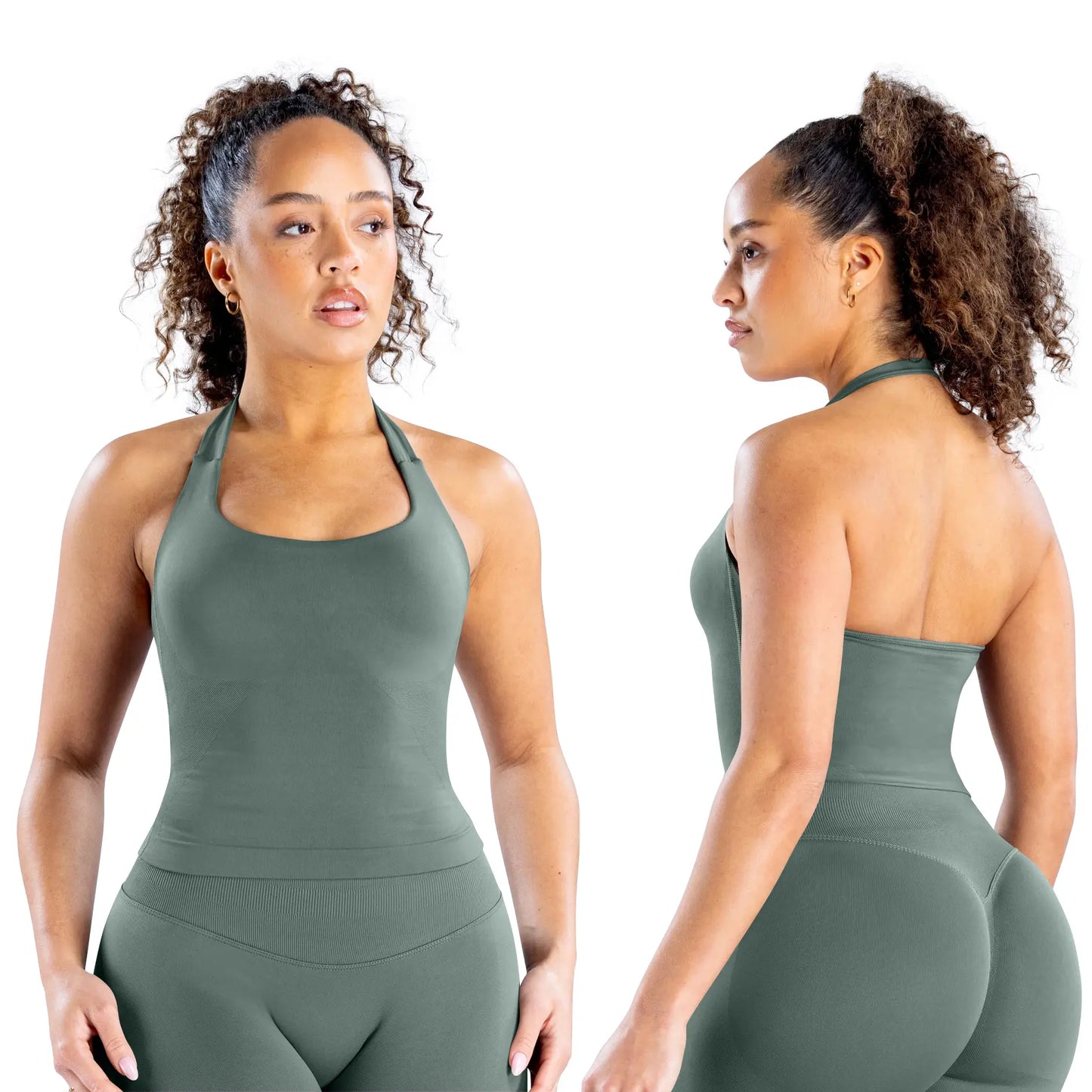 DEEFY Seamless Halter Top for Women - Activewear and Fitness Gymwear for Yoga, Pilates, and Outdoor Activities