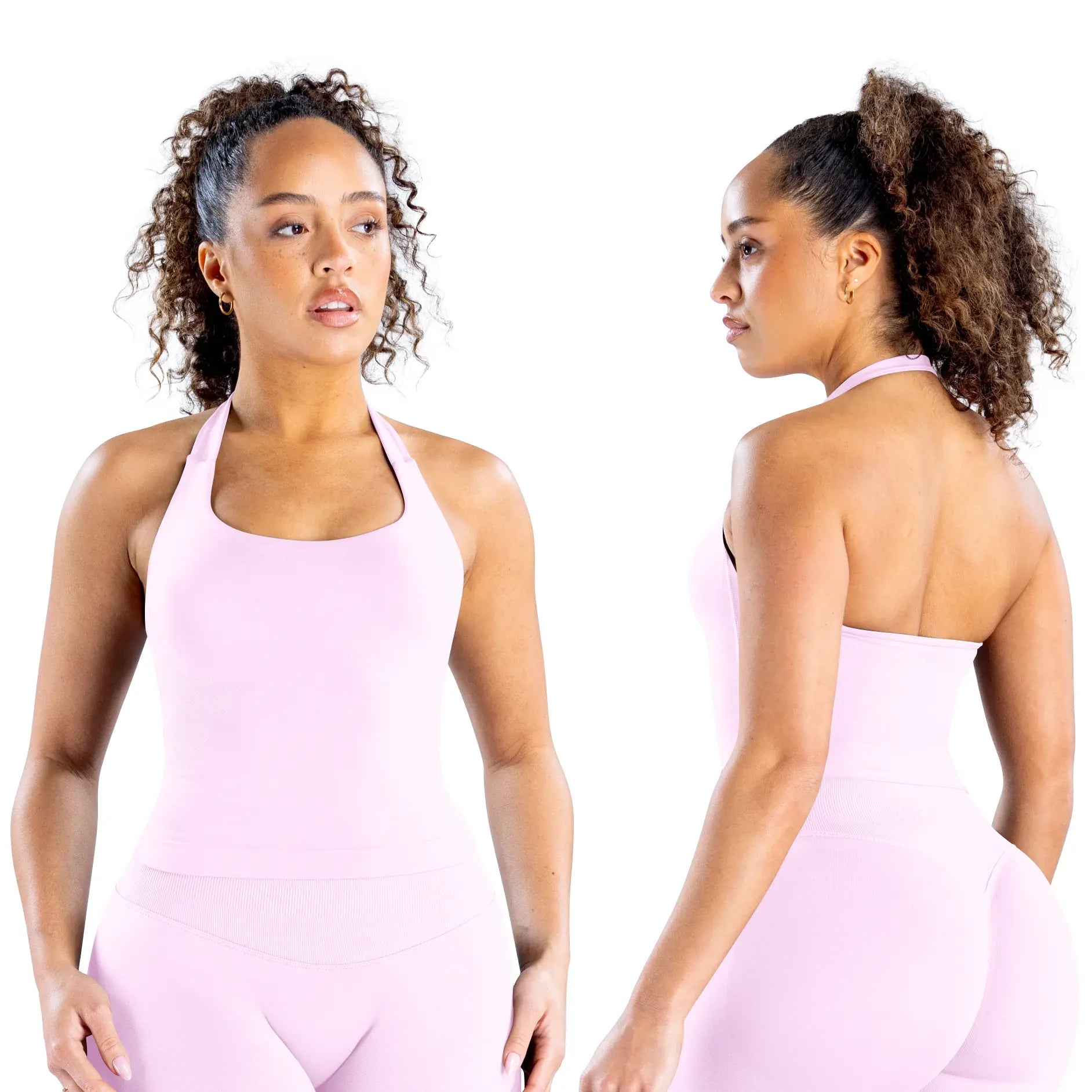 DEEFY Seamless Halter Top for Women - Activewear and Fitness Gymwear for Yoga, Pilates, and Outdoor Activities