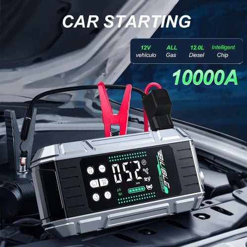BIUBLE 10000A Multifunctional Portable Car Jump Starter with 26800mAh Battery, 150PSI Tire Inflator, 65W PD Fast Charging Power Bank, and Emergency Vehicle Accessories