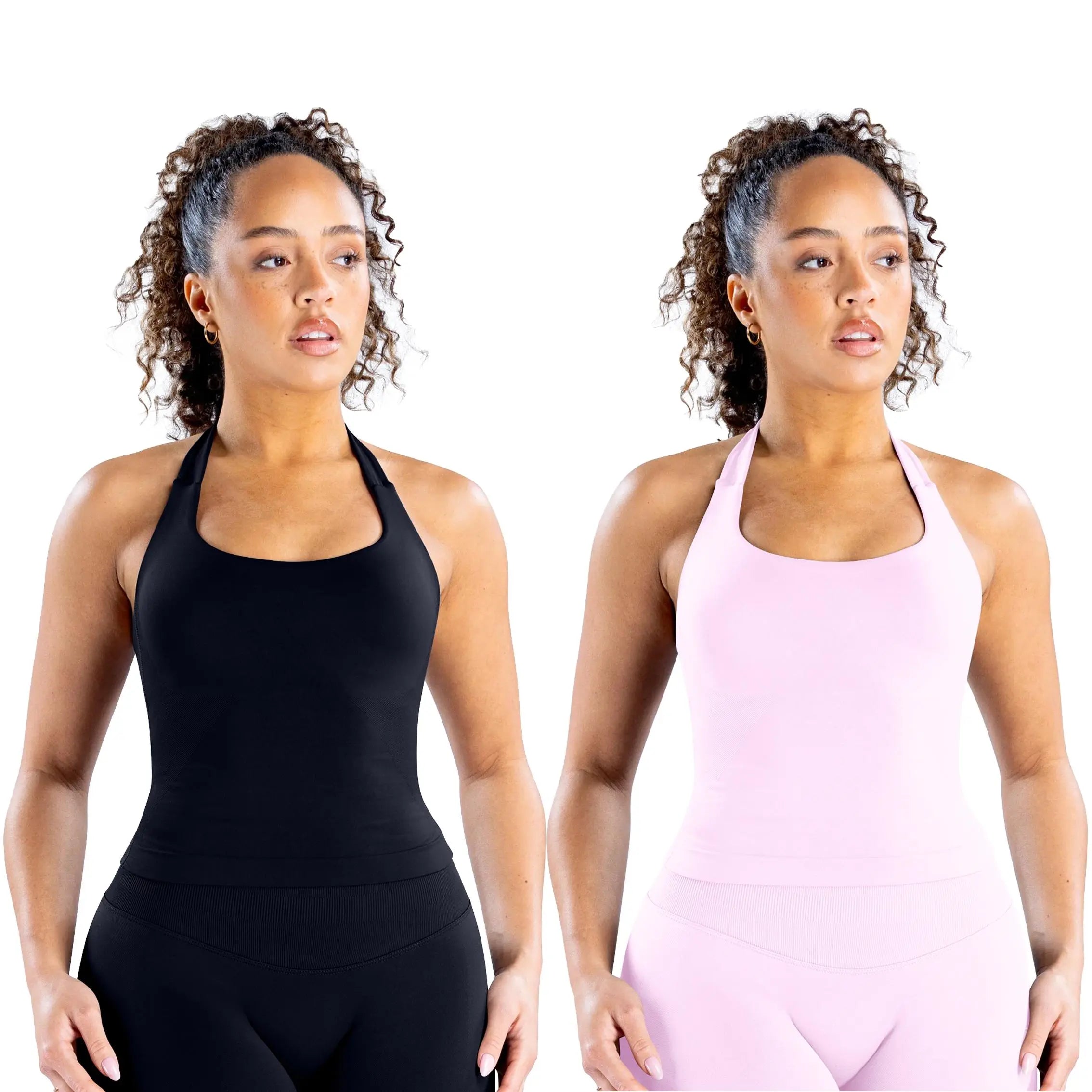DEEFY Seamless Halter Top for Women - Activewear and Fitness Gymwear for Yoga, Pilates, and Outdoor Activities