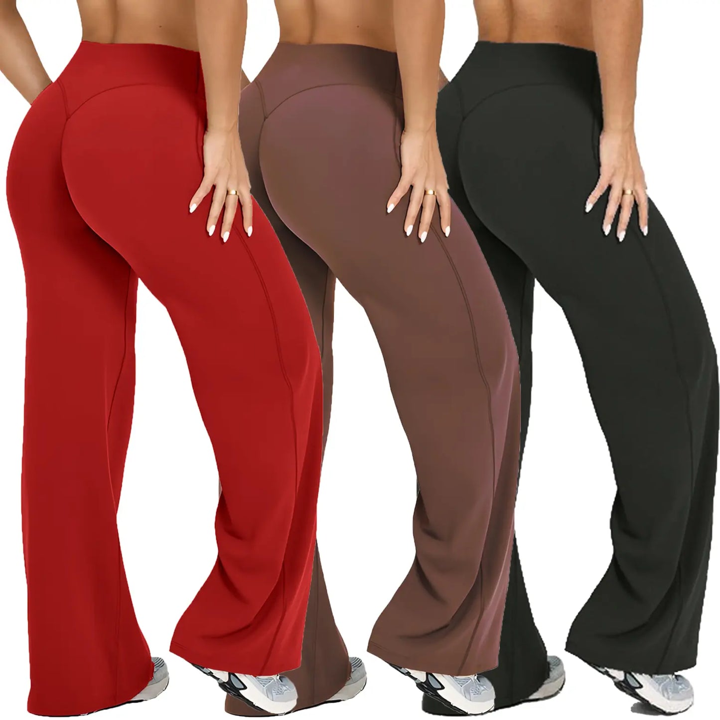 DENFY Softmotion Women's Straight Leg Fitness Leggings with 31" Inseam for Gym, Yoga, and Outdoor Activities
