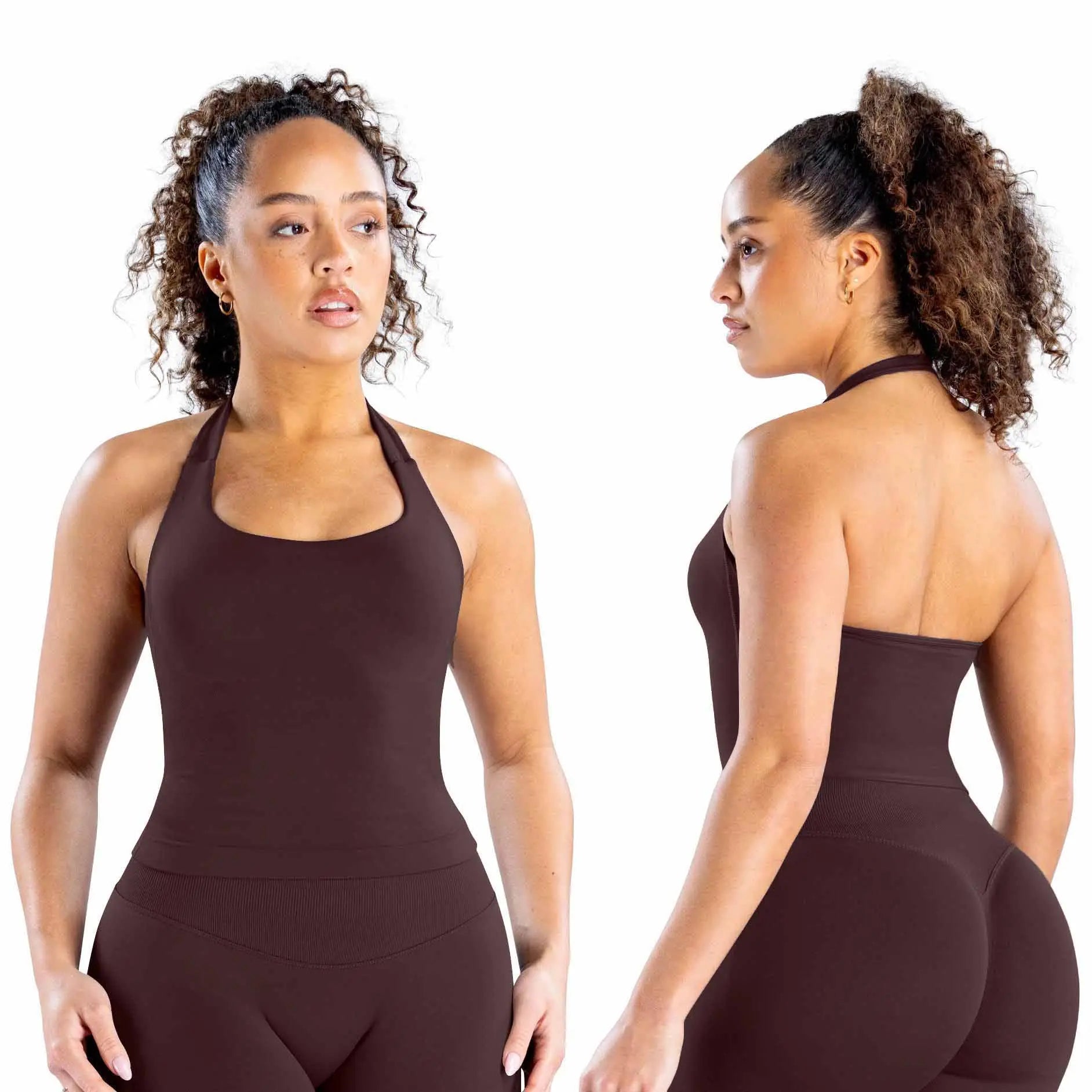 DEEFY Seamless Halter Top for Women - Activewear and Fitness Gymwear for Yoga, Pilates, and Outdoor Activities