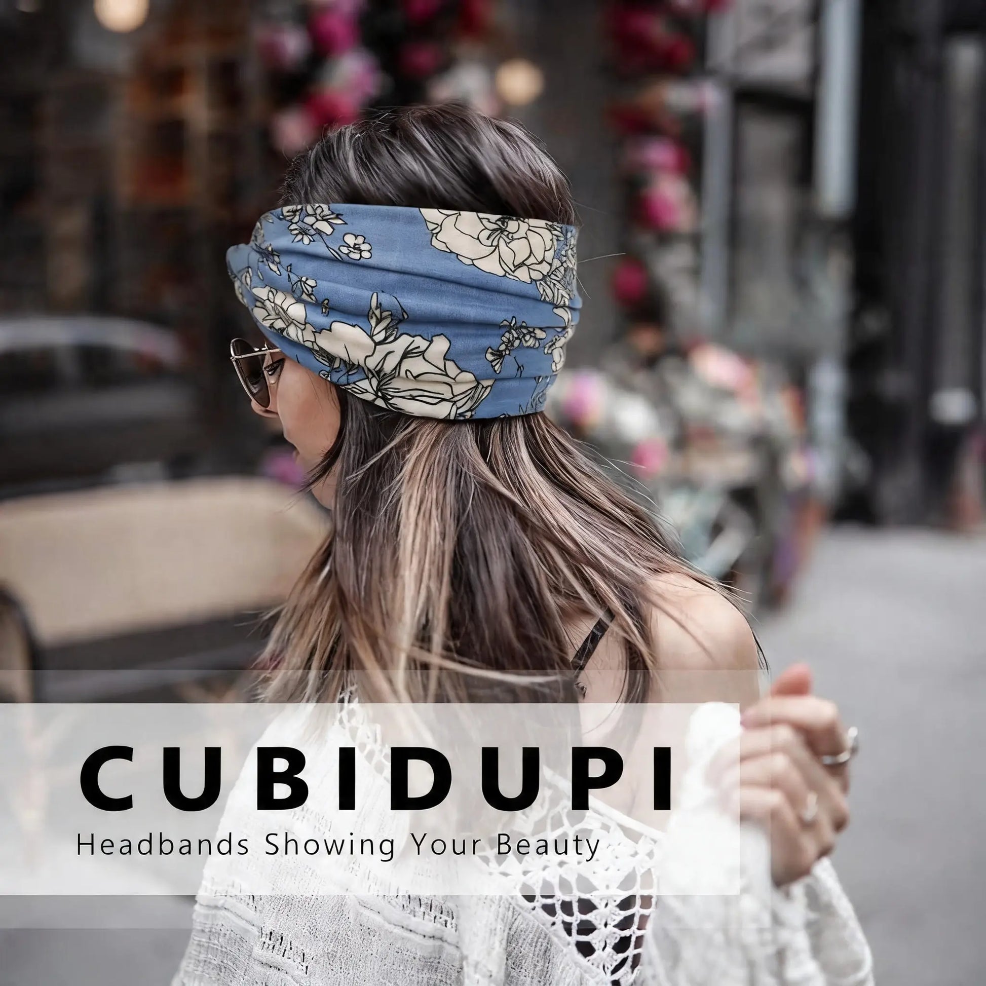 CUBIDUPI 6-Piece Bohemian Wide Headband Set – Breathable Yoga Sweatbands for Women, Ideal for Running and Fitness Activities