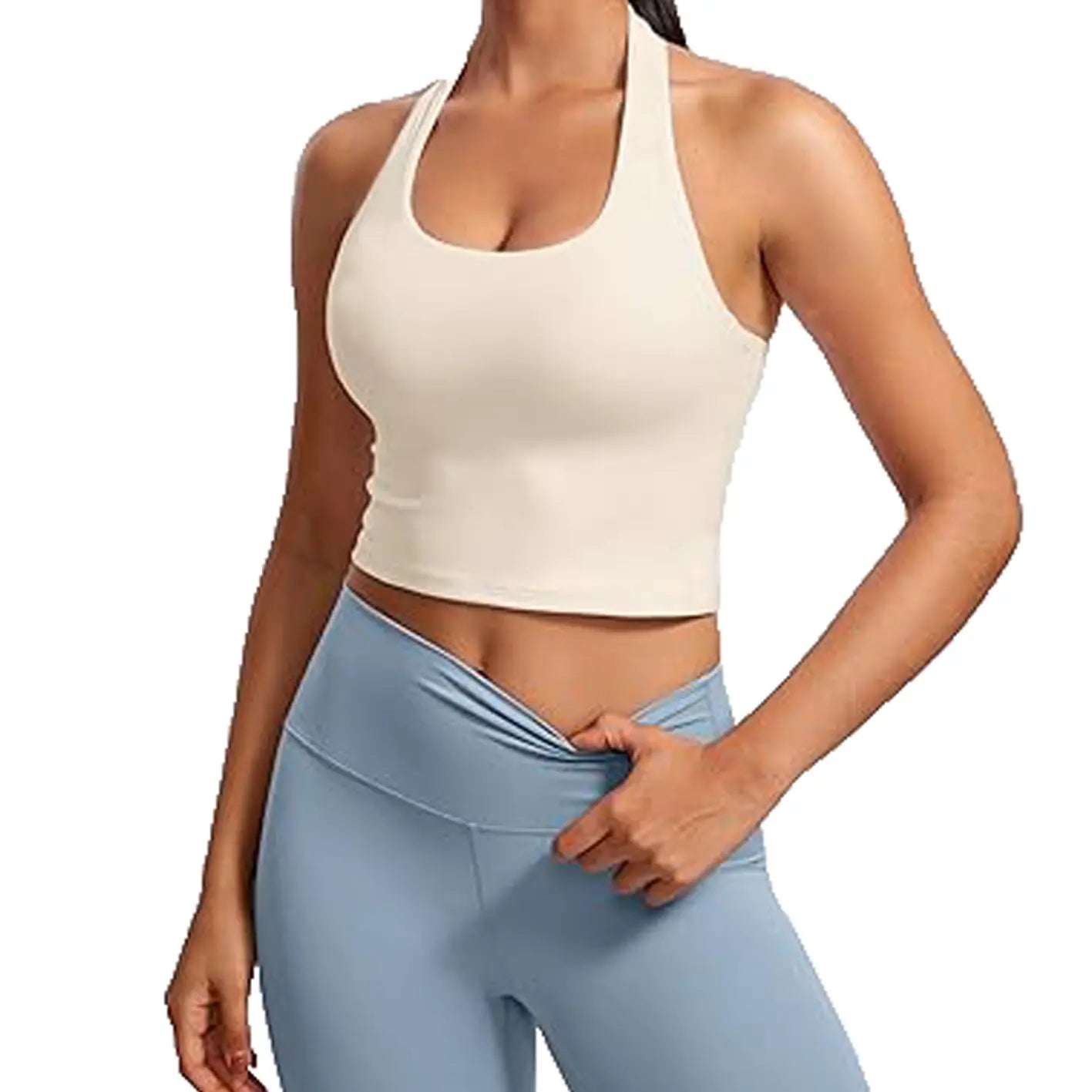 DEEFY Seamless Halter Top for Women - Activewear and Fitness Gymwear for Yoga, Pilates, and Outdoor Activities