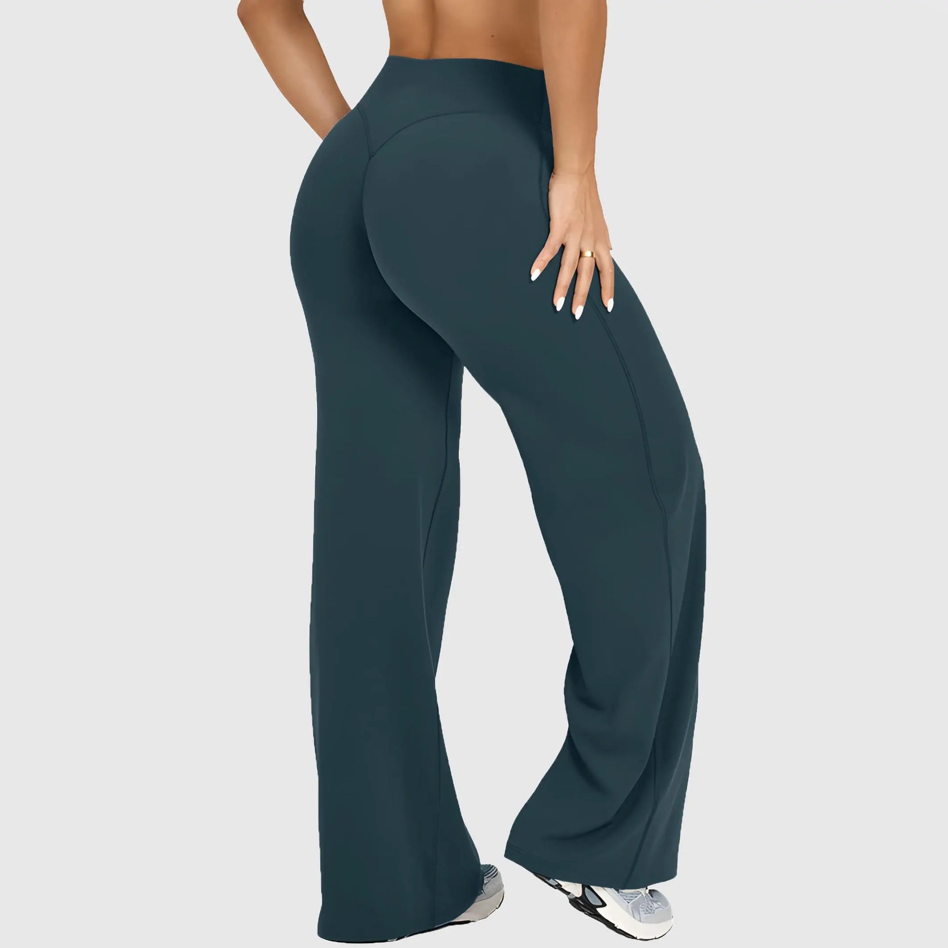 DENFY Softmotion Women's Straight Leg Fitness Leggings with 31" Inseam for Gym, Yoga, and Outdoor Activities